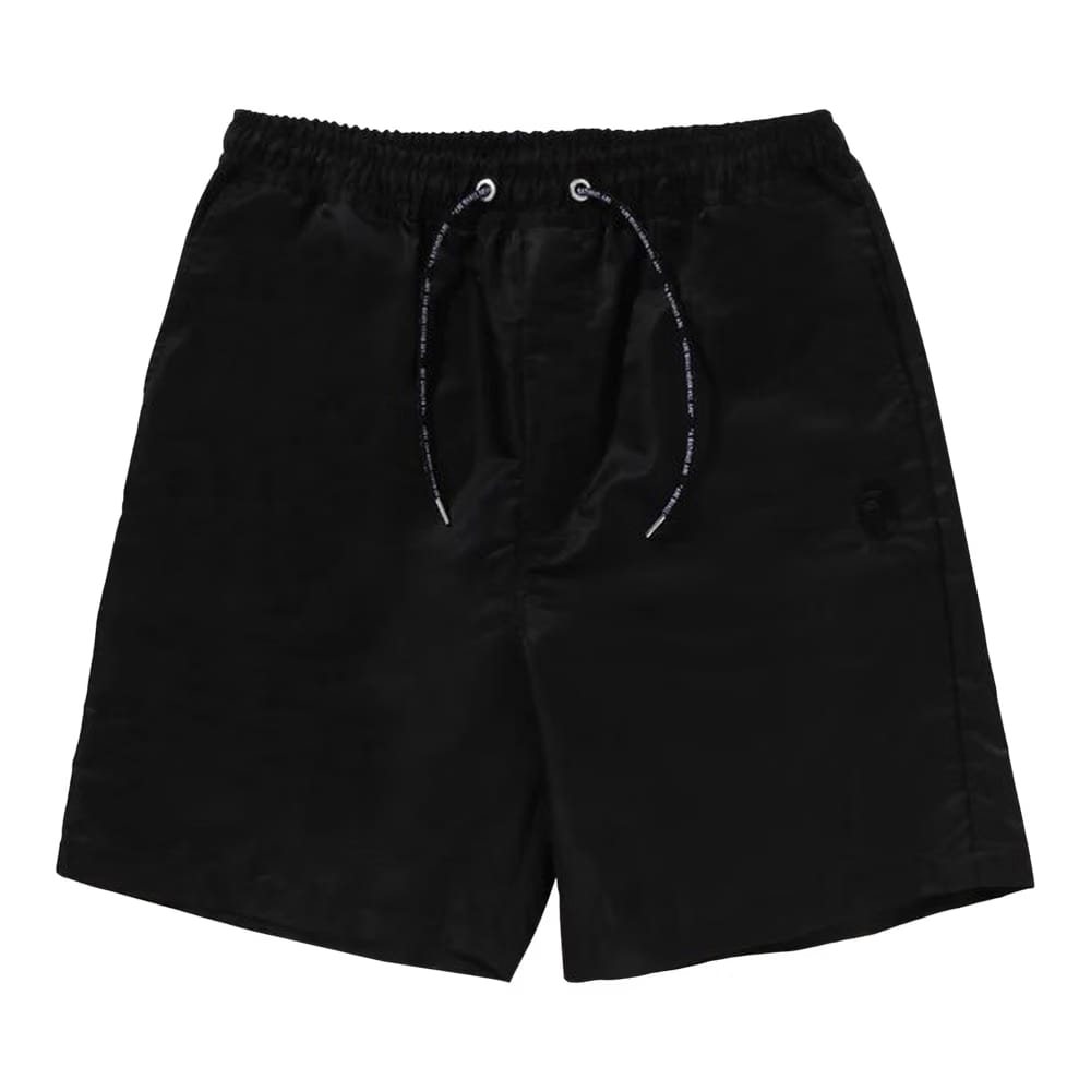 BAPE Ape Head Nylon Twill Relaxed Fit Shorts Black