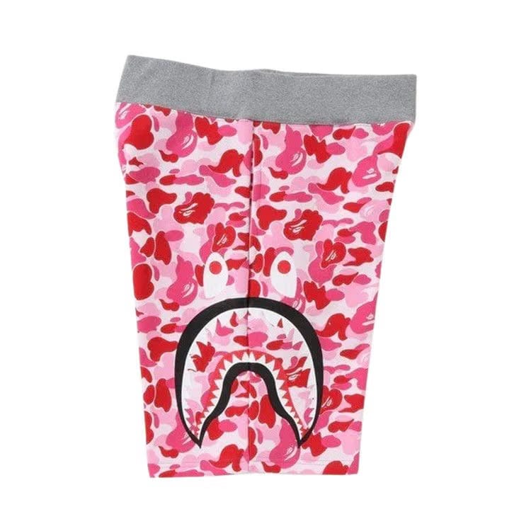 BAPE ABC Camo Side Shark Sweat Shorts Pink