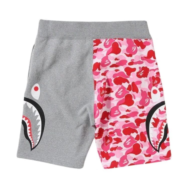 BAPE ABC Camo Side Shark Sweat Shorts Pink