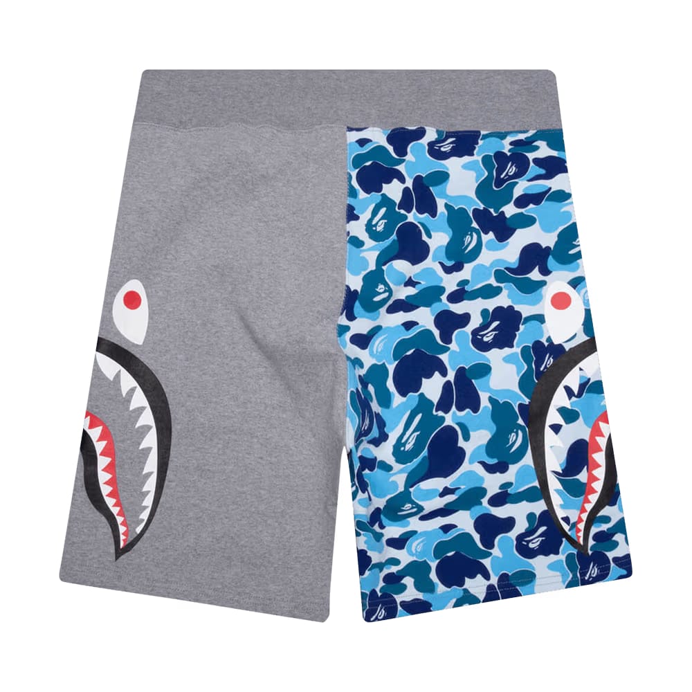 BAPE ABC Camo Side Shark Sweatshorts Blue/Grey