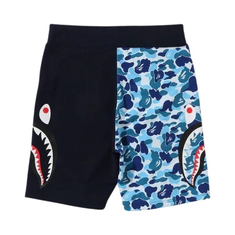 BAPE ABC Camo Side Shark Sweatshorts Blue