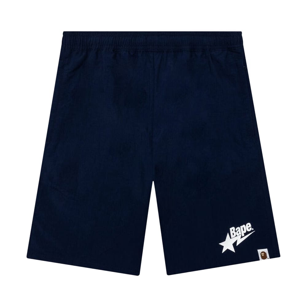 BAPE Sta Logo Beach Shorts Navy