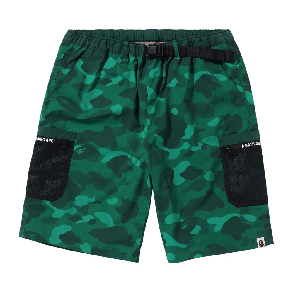 BAPE Color Camo Mesh Pocket Shorts Green