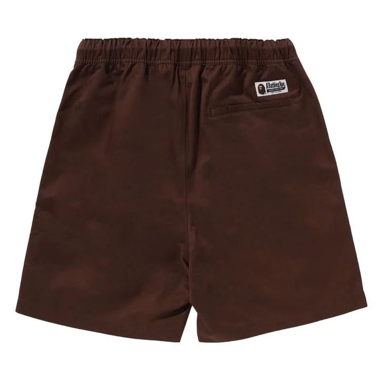 BAPE Ape Head One Point 2 Pleat Easy Chino Shorts Brown