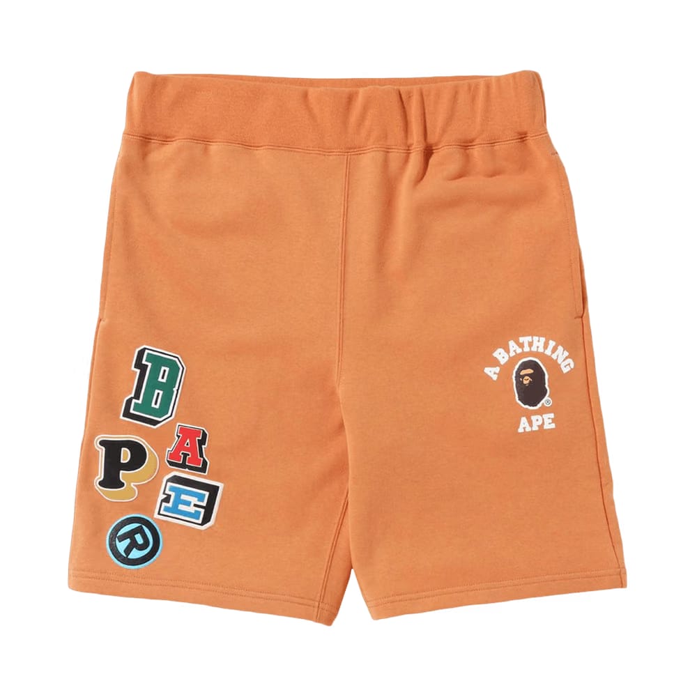 BAPE Multi Fonts Sweatshorts Orange
