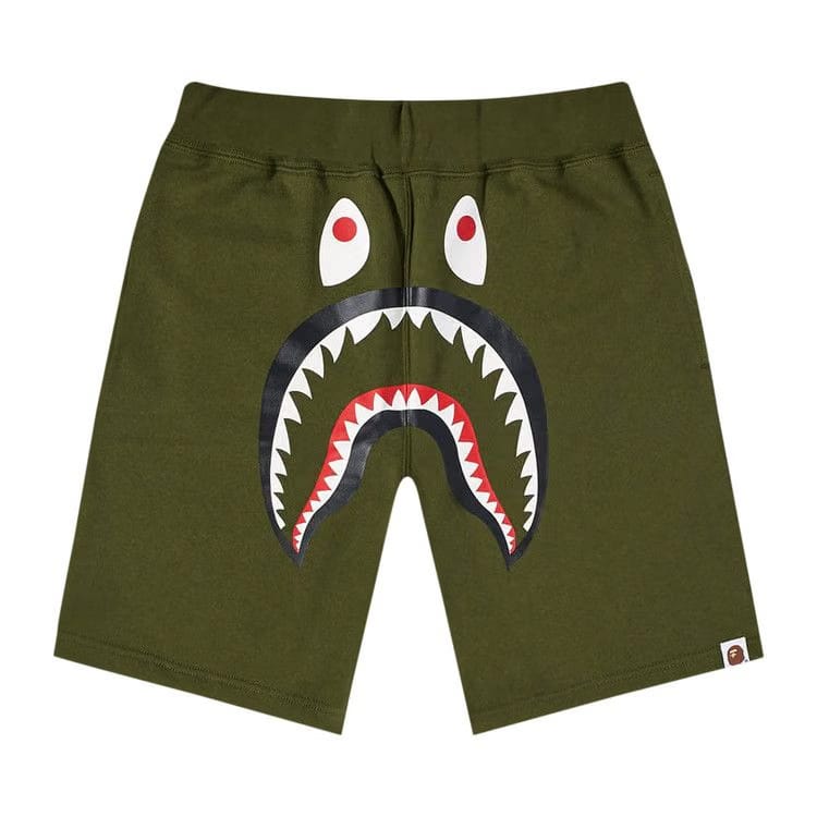 BAPE Shark Sweatshorts Olive/Olive Drab