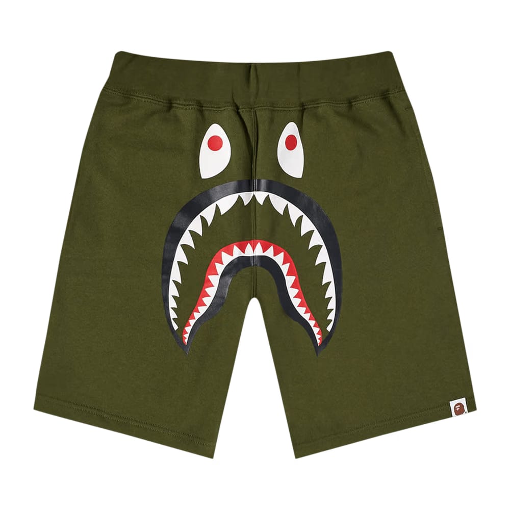 BAPE Shark Sweatshorts Olive/Olive Drab