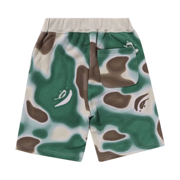 BAPE Kids Liquid Camo Shark Sweatshorts Olive Drab
