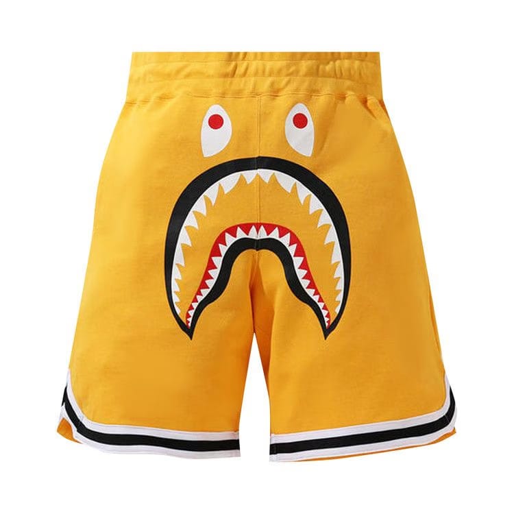 BAPE Shark Basketball Sweat Shorts Yellow