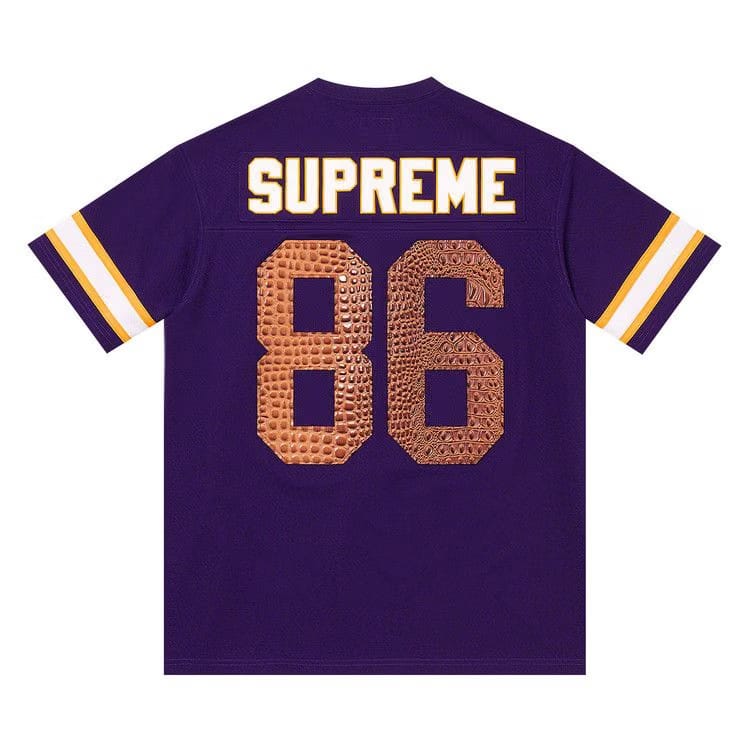 Supreme Faux Croc Football Jersey Purple
