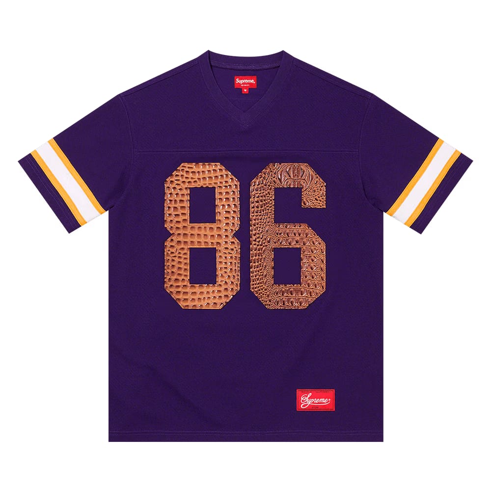 Supreme Faux Croc Football Jersey Purple