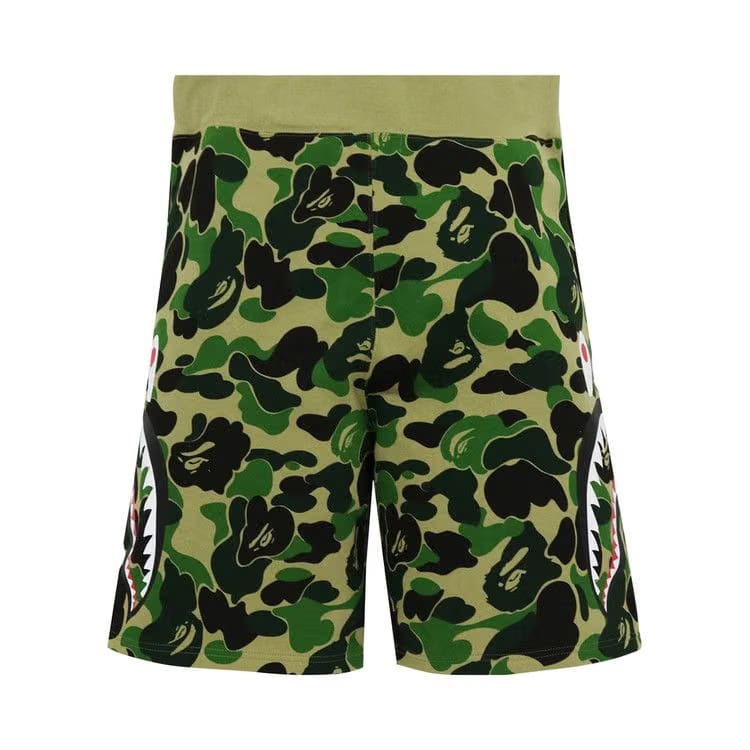 BAPE Big ABC Camo Side Shark Sweat Shorts Green