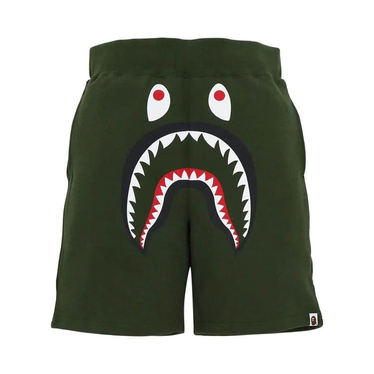 BAPE Shark Sweat Shorts Olivedrab
