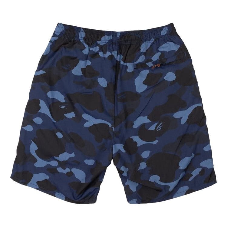 BAPE Camo Shark Beach Shorts Navy