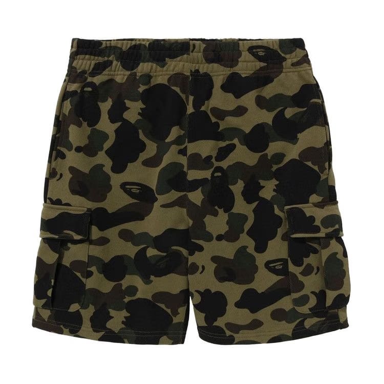 BAPE 1st Camo 6 Pocket Sweatshorts Green