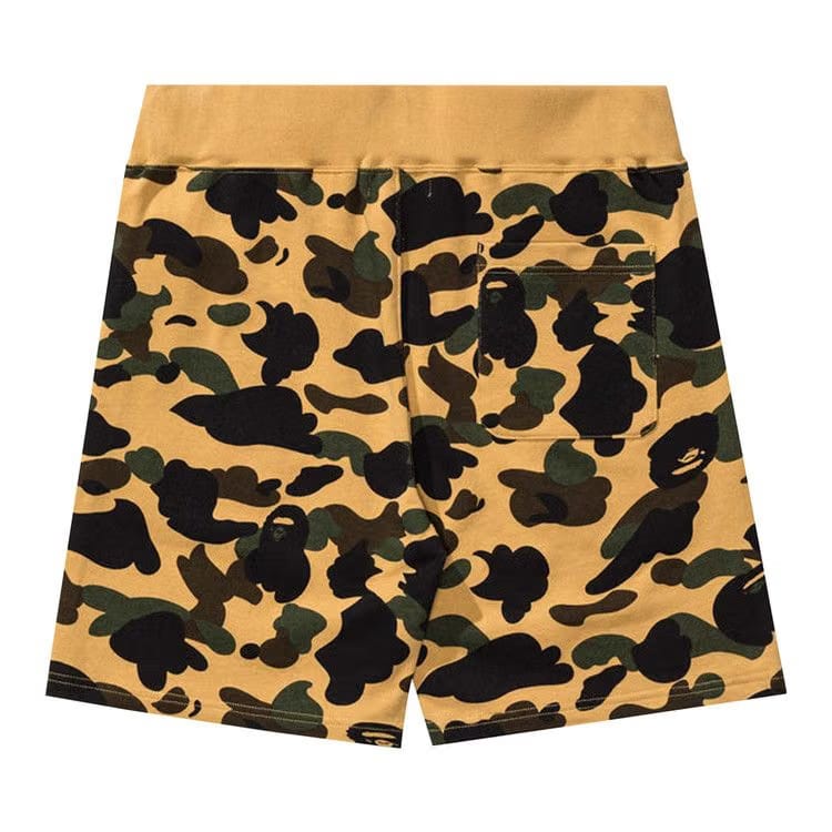 BAPE 1st Camo Sweatshorts Yellow