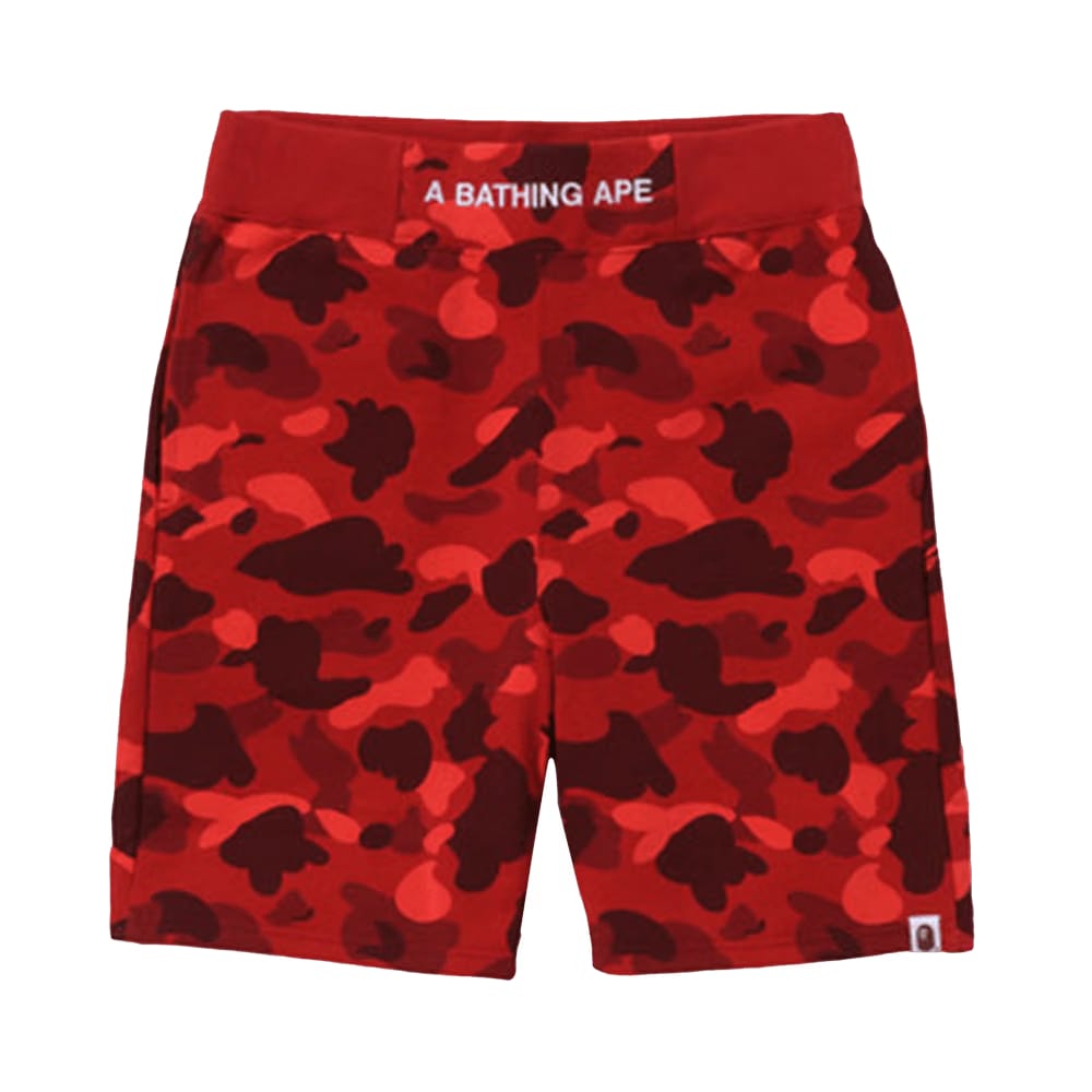 BAPE Color Camo Sweatshorts Red