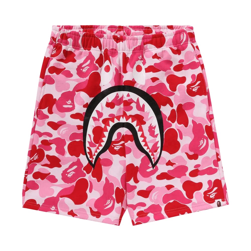 BAPE ABC Camo Shark Sweatshorts Pink
