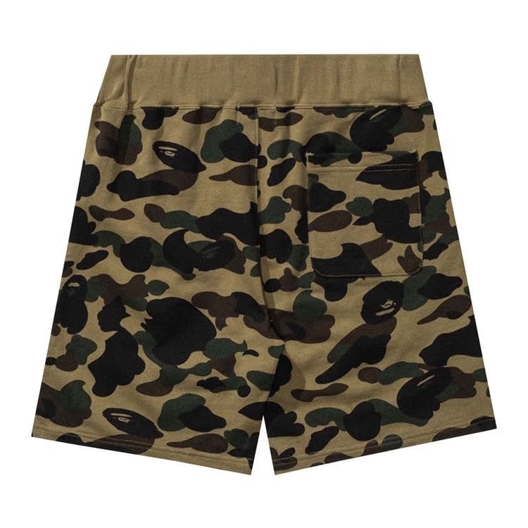 BAPE 1st Camo Sweatshorts Green
