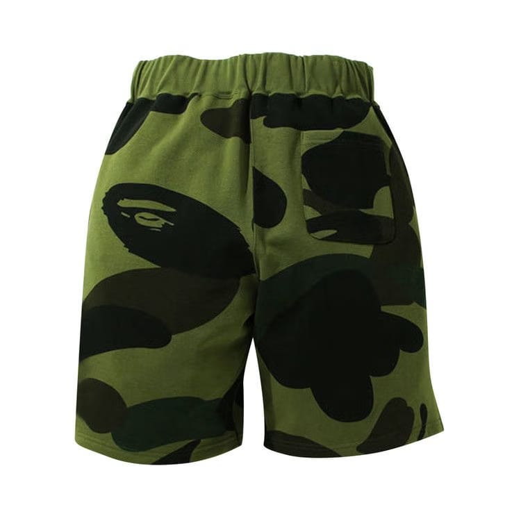 BAPE Giant 1st Camo Wide Fit Sweat Shorts Green