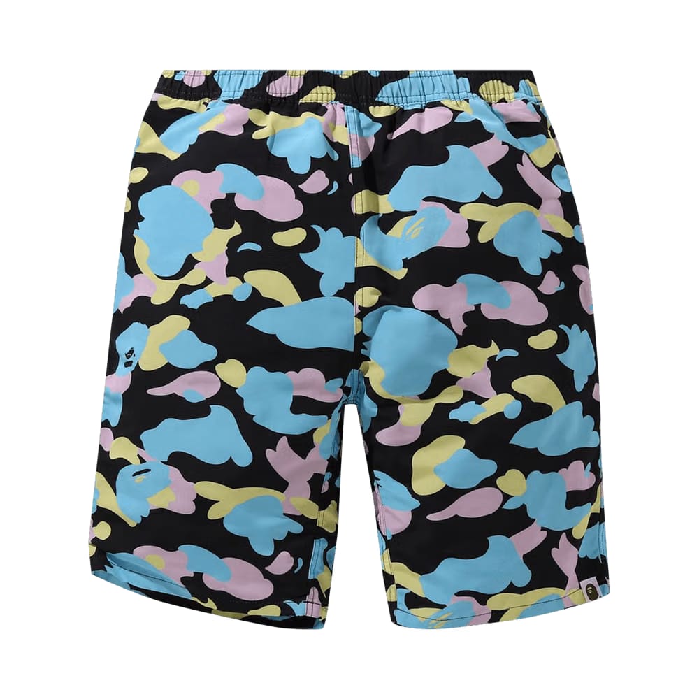 BAPE New Multi Camo Track Shorts Black