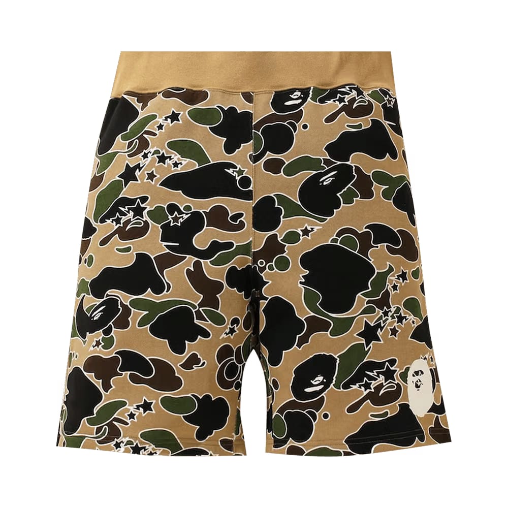 BAPE Sta Camo Sweat Shorts Yellow