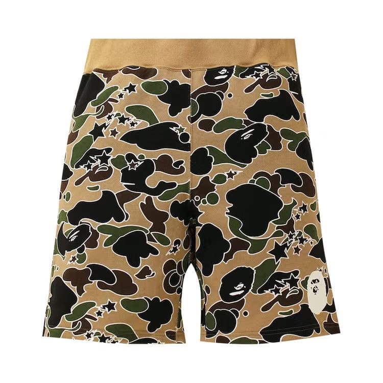 BAPE Sta Camo Sweat Shorts Yellow