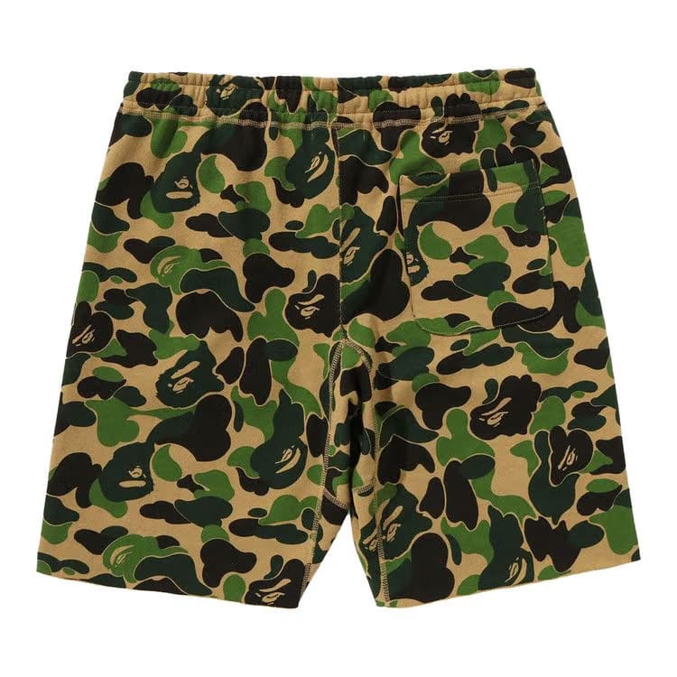 BAPE x Readymade ABC Camo Eagle Wide Sweat Shorts Green