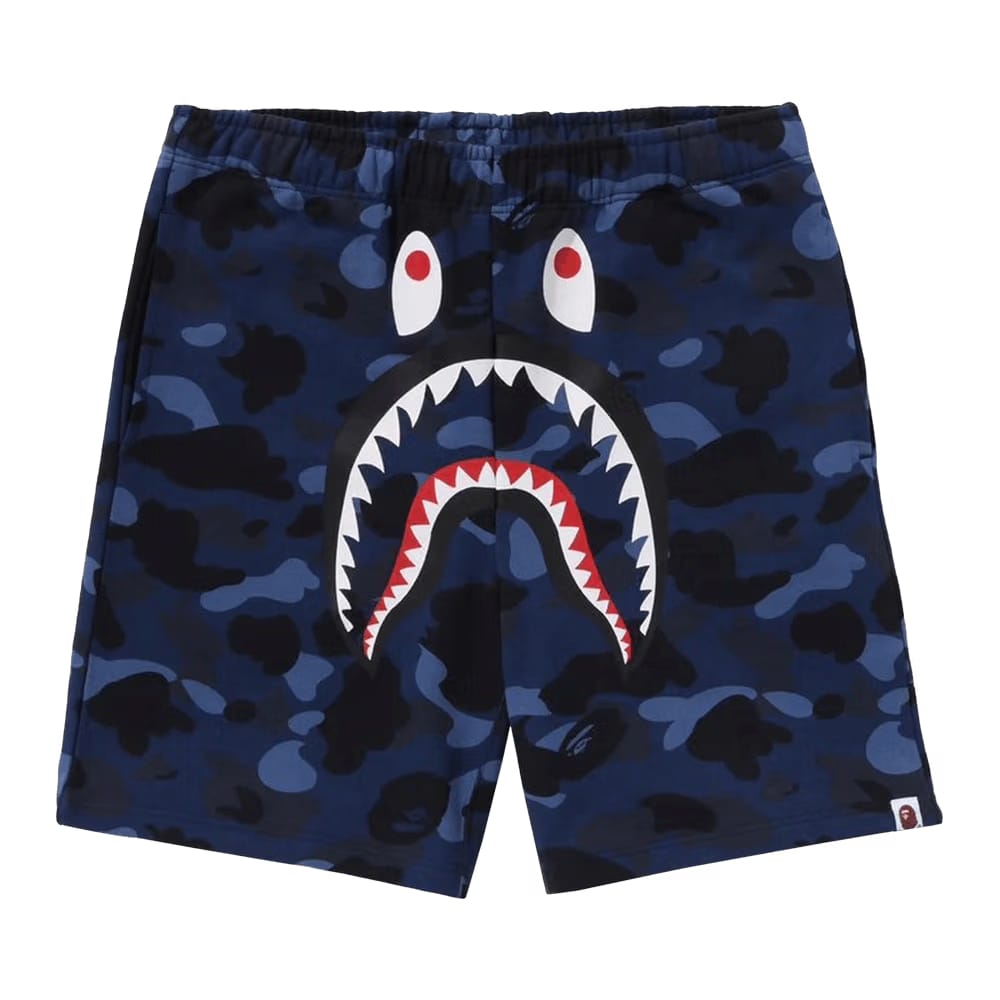 BAPE ABC Camo Shark Sweatshorts Navy
