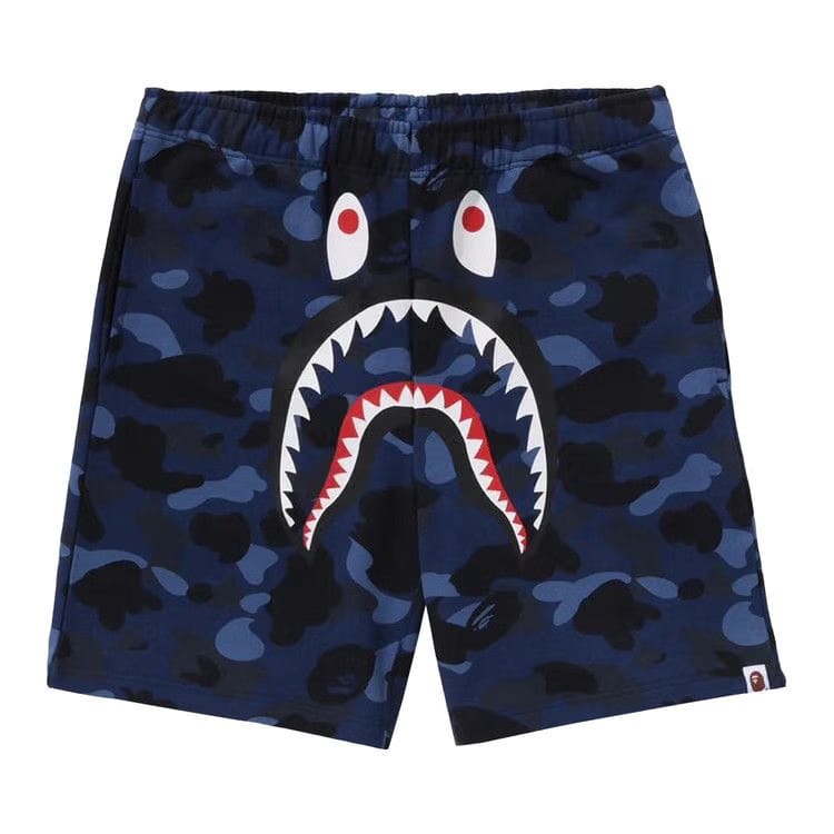 BAPE ABC Camo Shark Sweatshorts Navy