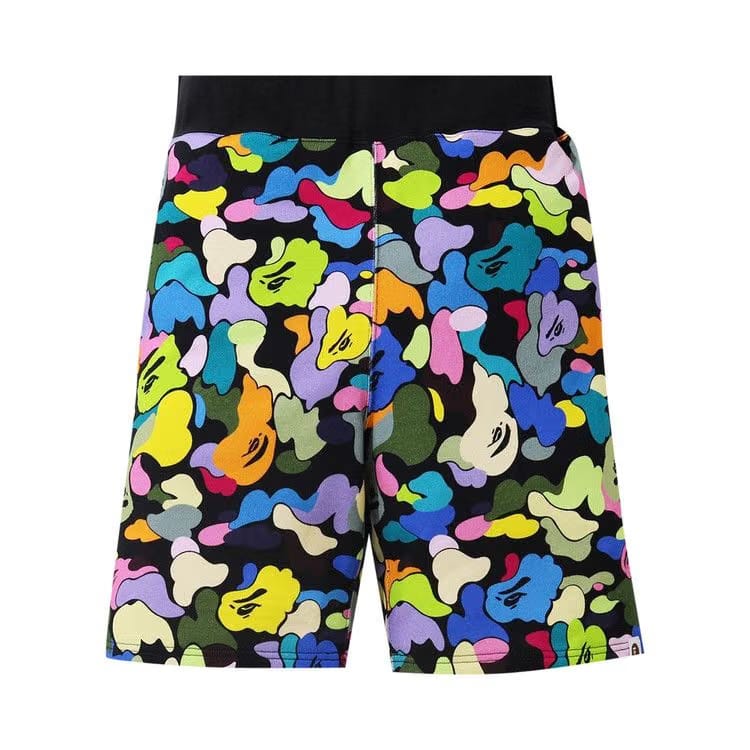 BAPE Multi Camo Sweat Shorts Black