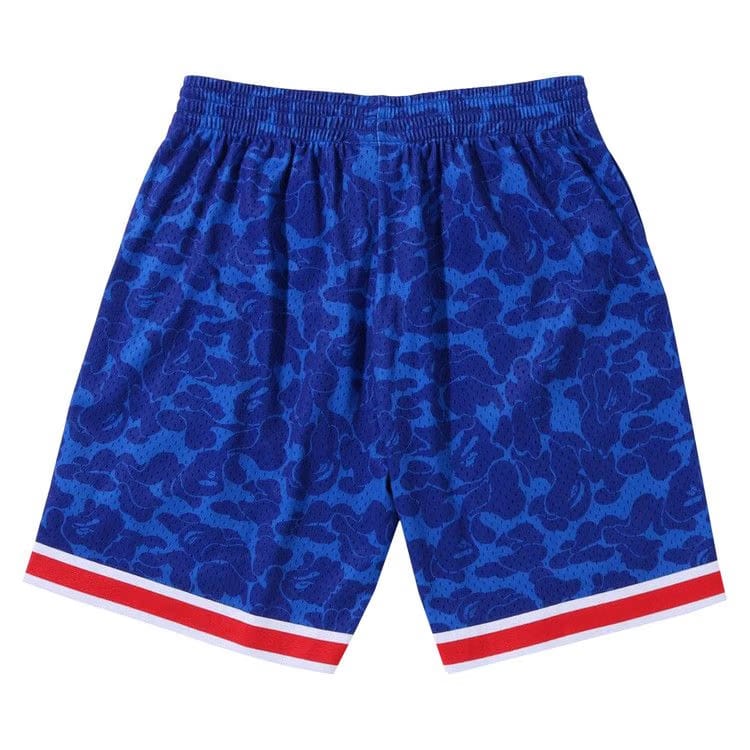 BAPE x Mitchell & Ness New Jersey Nets Shorts Blue