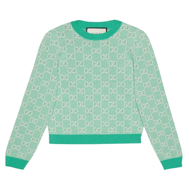 Gucci GG Cotton Wool Piquet Knit Pastel Green
