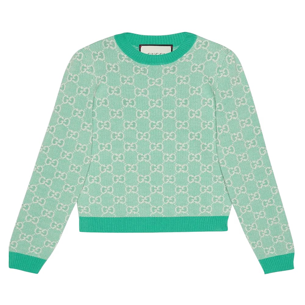 Gucci GG Cotton Wool Piquet Knit Pastel Green