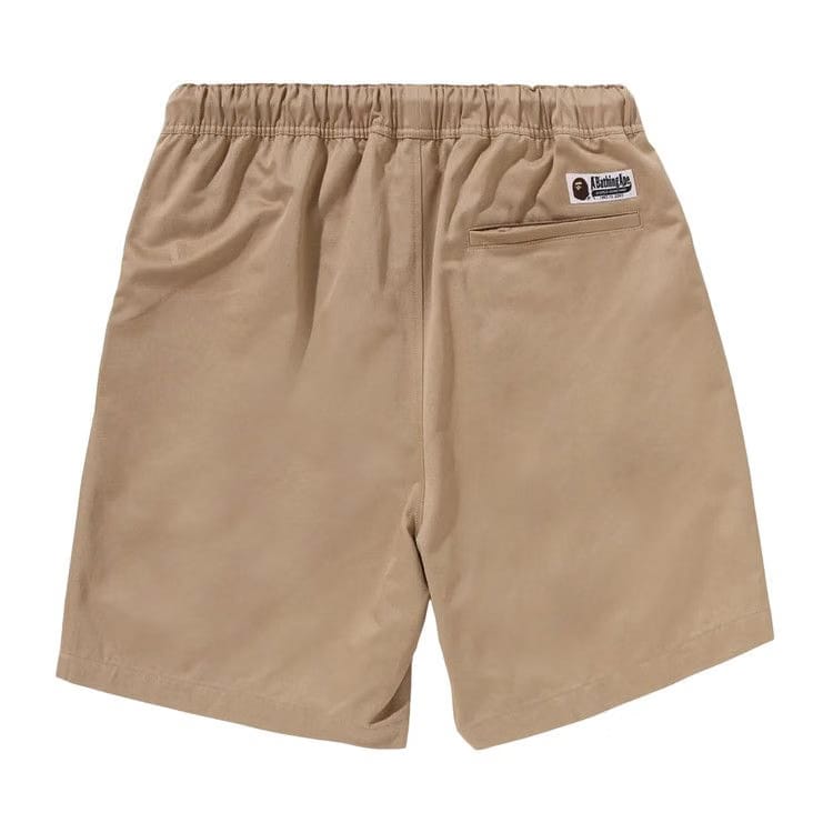 BAPE Ape Head One Point 2 Pleat Easy Chino Shorts Beige