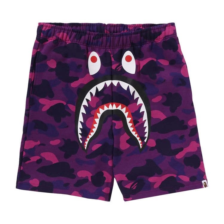 BAPE ABC Camo Shark Sweatshorts Purple