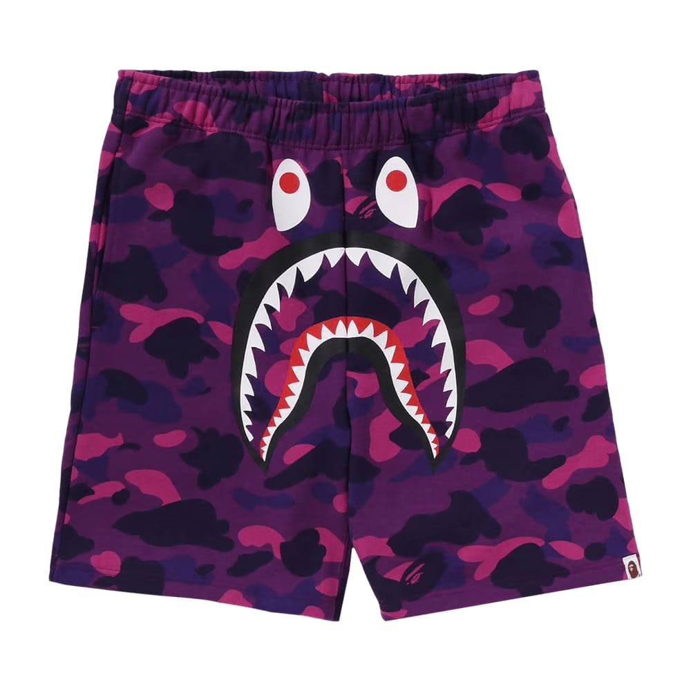 BAPE ABC Camo Shark Sweatshorts Purple