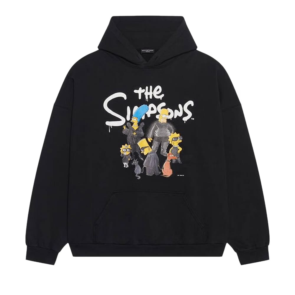 Balenciaga Wide Fit Hoodie Black