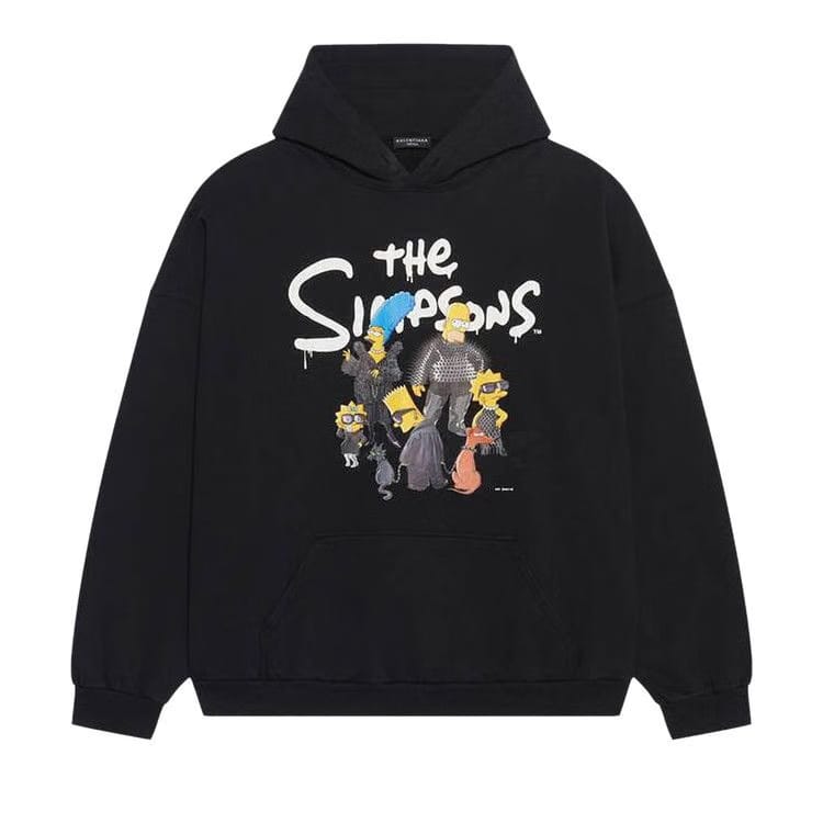 Balenciaga Wide Fit Hoodie Black