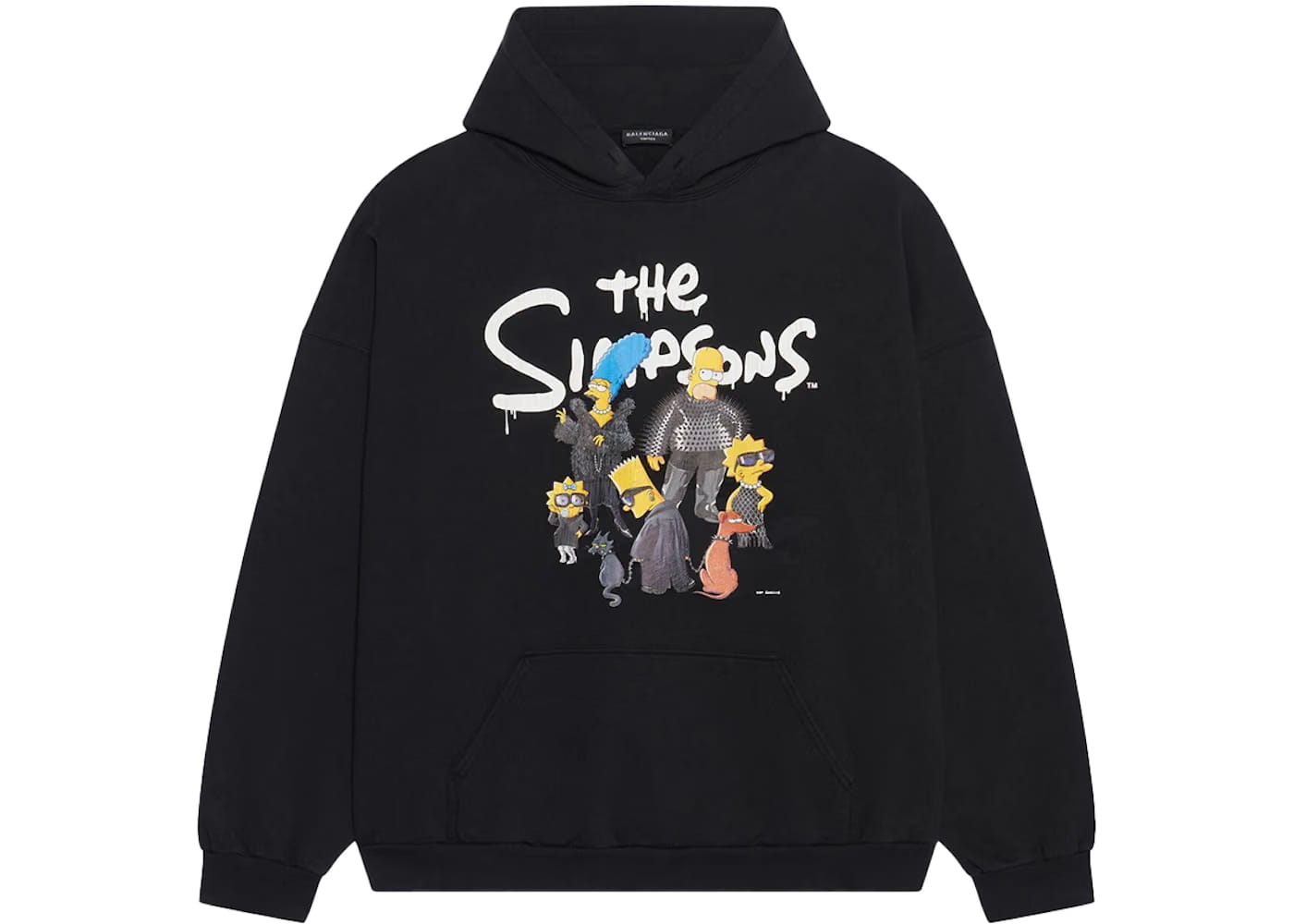 Balenciaga Wide Fit Hoodie Black
