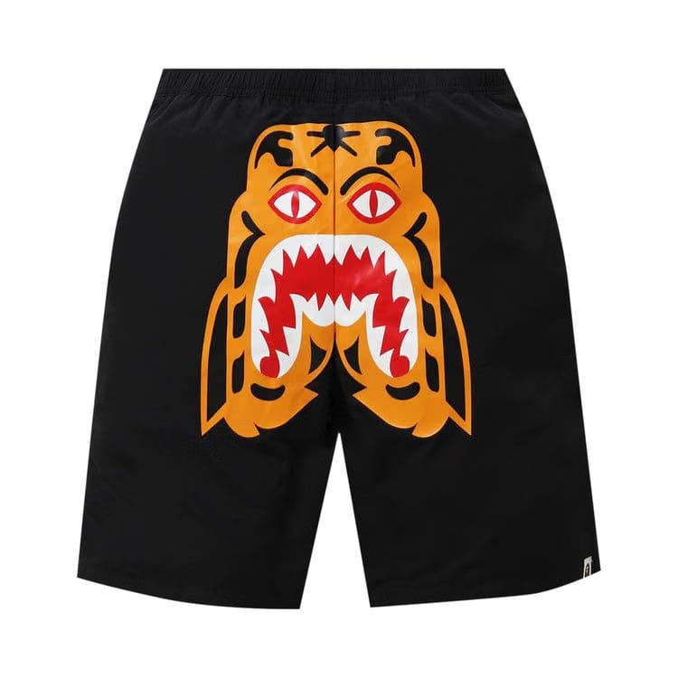 BAPE Tiger Beach Shorts Black