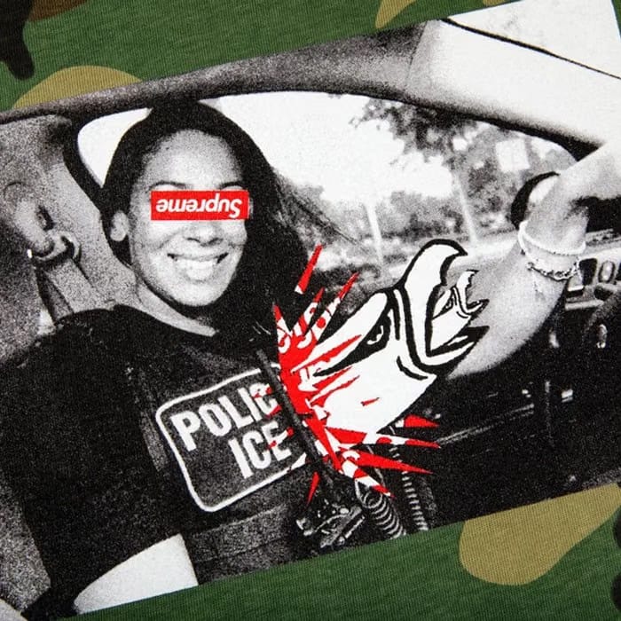 Supreme x ANTIHERO ICE T-Shirt Woodland Camo