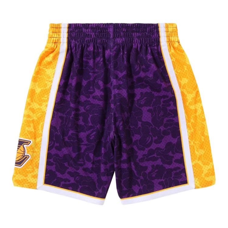 BAPE x Mitchell & Ness Los Angeles Lakers Shorts Purple