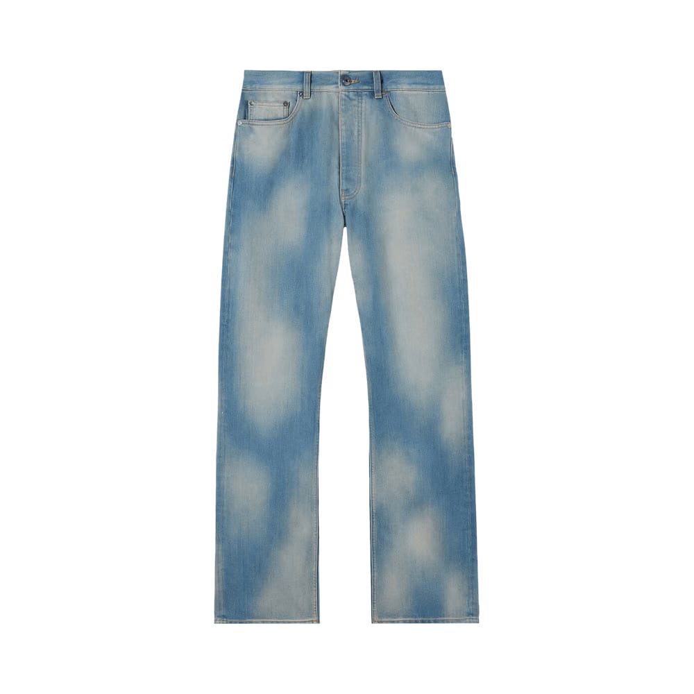 Off-White Diagonal Raw Patch 90s Skate Jeans Dirty Blue