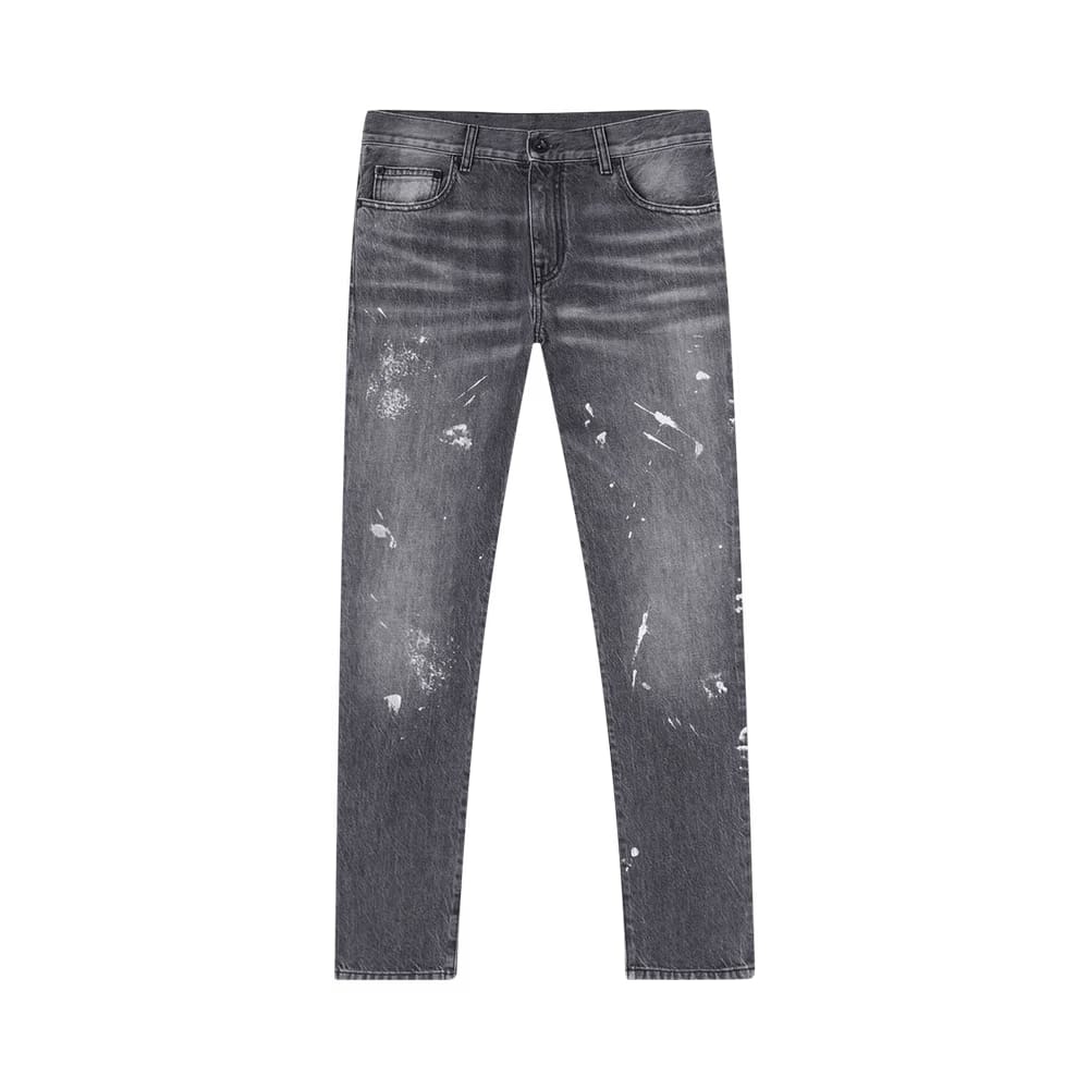 Off-White Diag Outline Paint Skinny Jeans Vintage Grey/White
