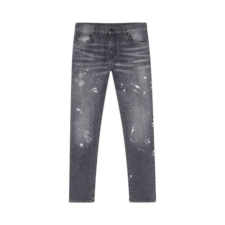 Off-White Diag Outline Paint Skinny Jeans Vintage Grey/White