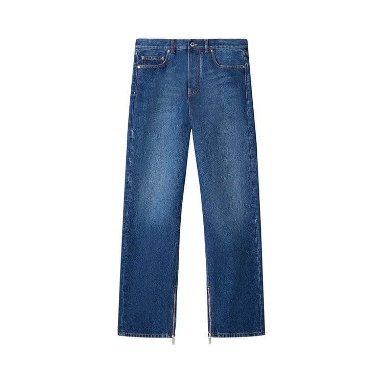Off-White Arrow Tab Zip Detail Skate Jeans Medium Blue