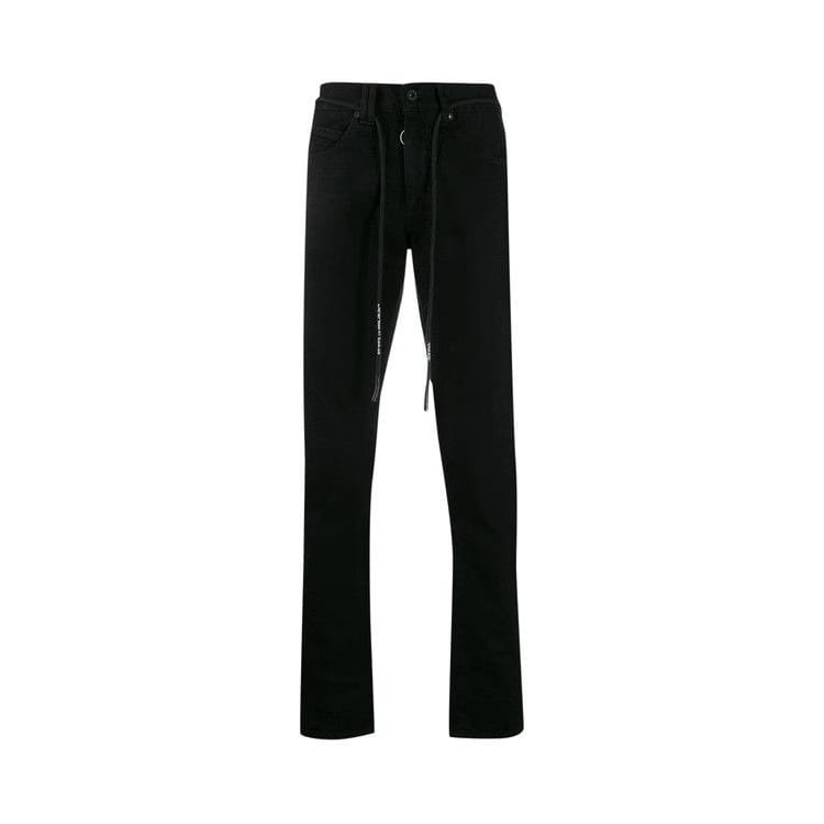 Off-White Slim Bleached Jeans Black