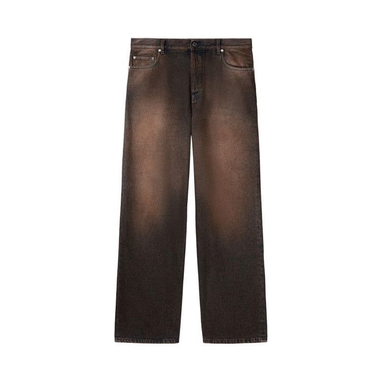 Off-White Overdyed Straight Jeans Brown