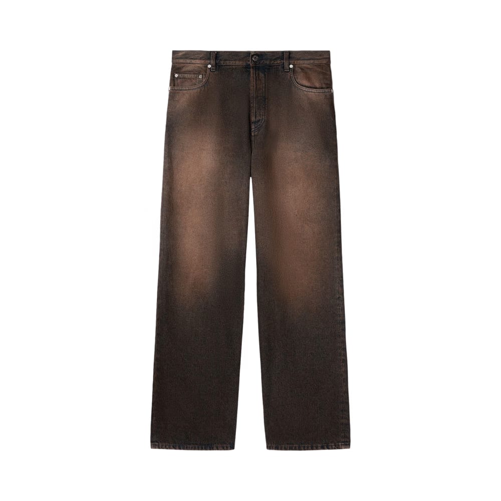 Off-White Overdyed Straight Jeans Brown